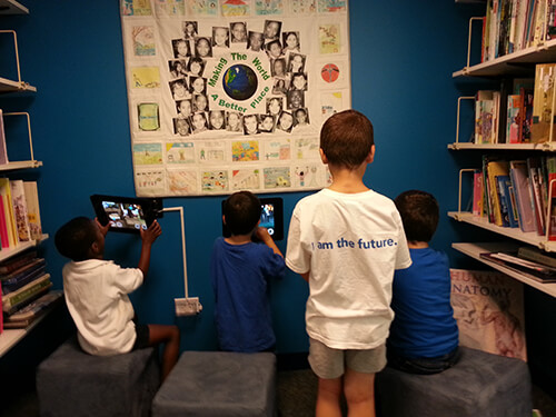 Wall of iPads - Pediatric Dentist serving Lincoln Park, IL