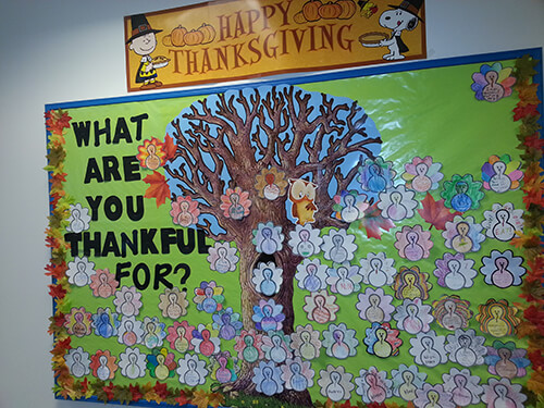 Thanksgiving wall - Pediatric Dentist serving Hyde Park, IL