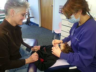 Patient getting work done - Pediatric Dentist serving Logan Square and Streeterville, IL